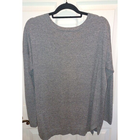 American Eagle V Neck Pullover Knit Sweater Womens L Gray Longsleeve Lightweight - Picture 5 of 5